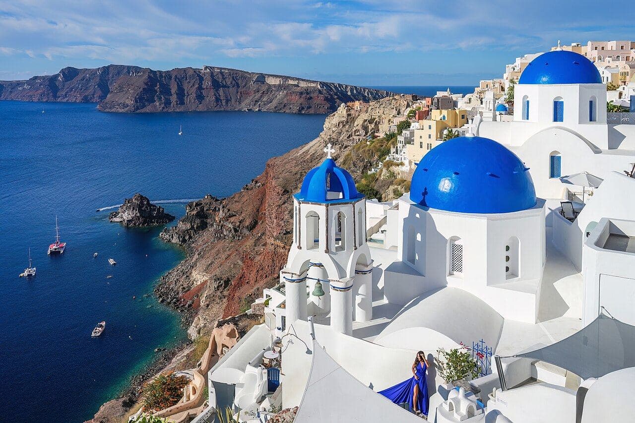 Blue-domed churches of Oia, Santorini