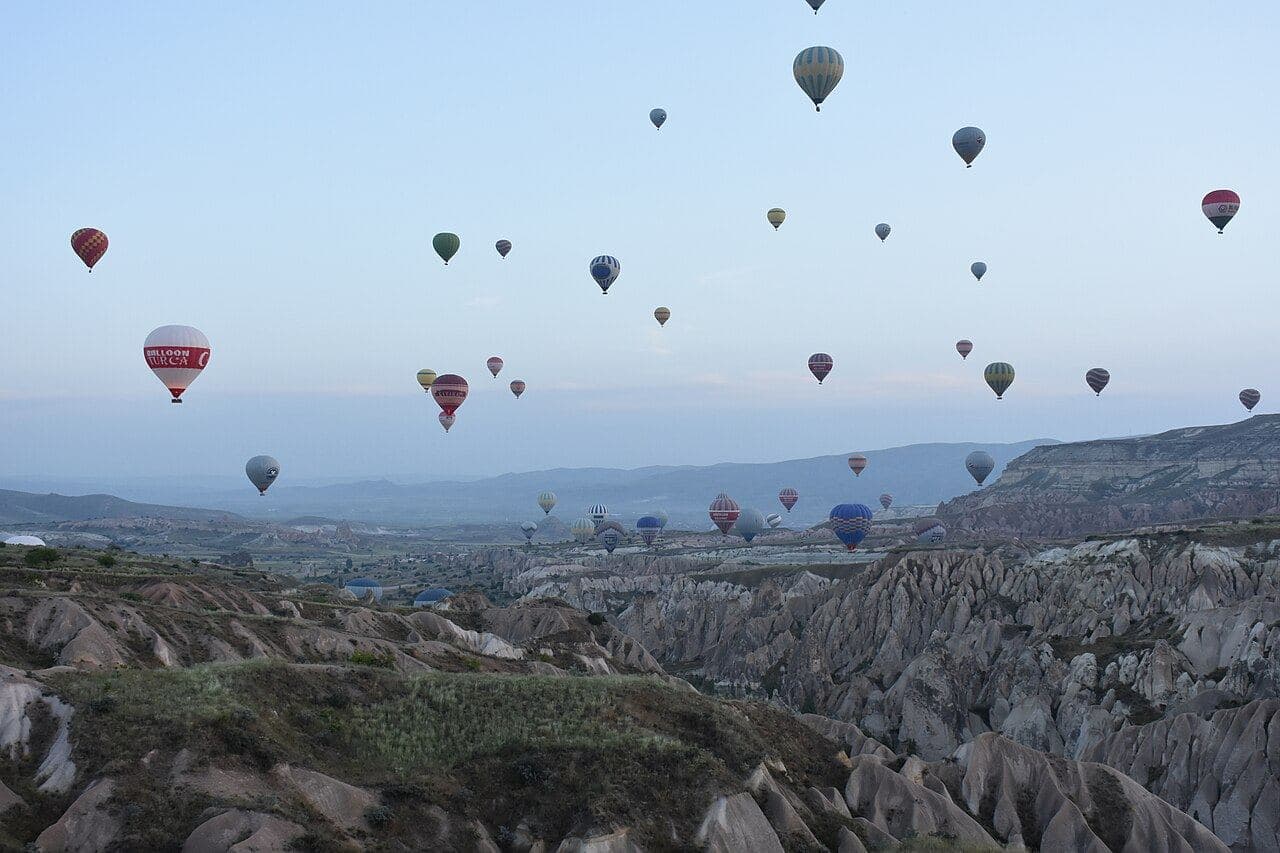 Hot air balloons over Göreme, Cappadocia