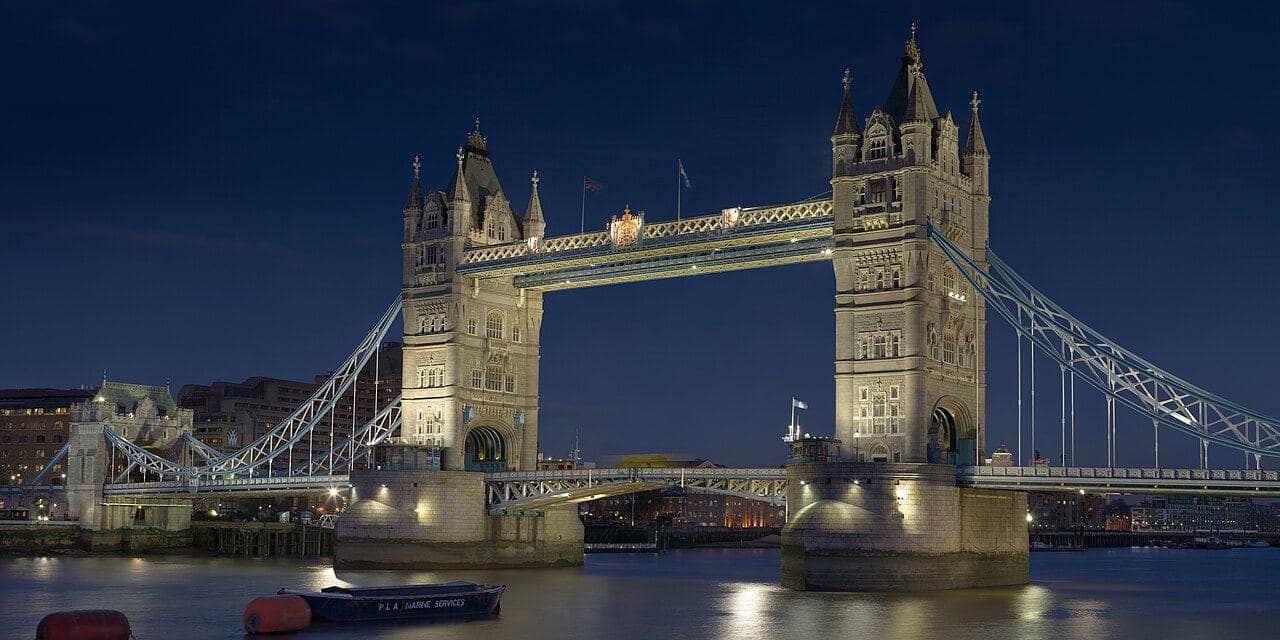Tower Bridge at night, London
