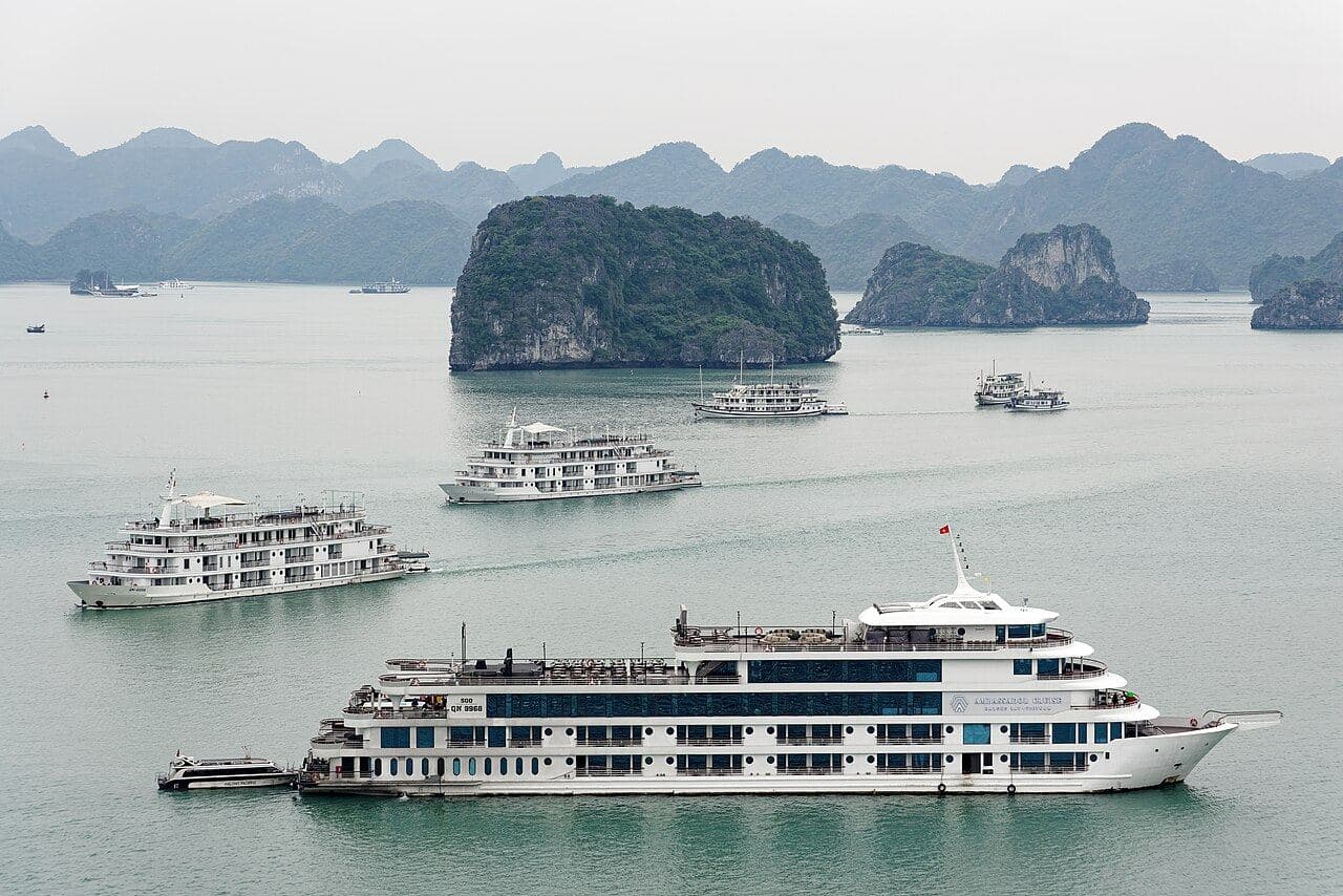 Ha Long Bay karsts from Titov Island